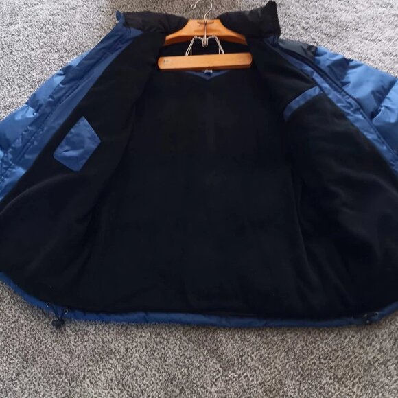 Athletech Men's Large Navy And Black Puffer Down Jacket Large Insulated Fleece - Picture 6 of 6